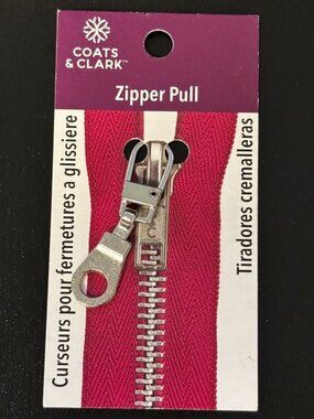 Coats Zipper Repair Kit Replacement Pull Tabs Sewing Notions New